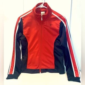 NWT Vintage Y2K Nike Track Jacket Full Zip w/Pockets - Red & Black - Gray Label
